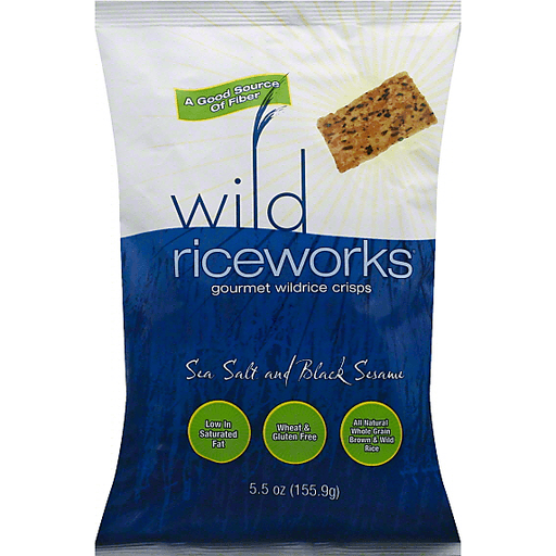 slide 3 of 3, Riceworks Sea Salt & Black Sesame Gourmet Rice Snacks, 5.5 oz