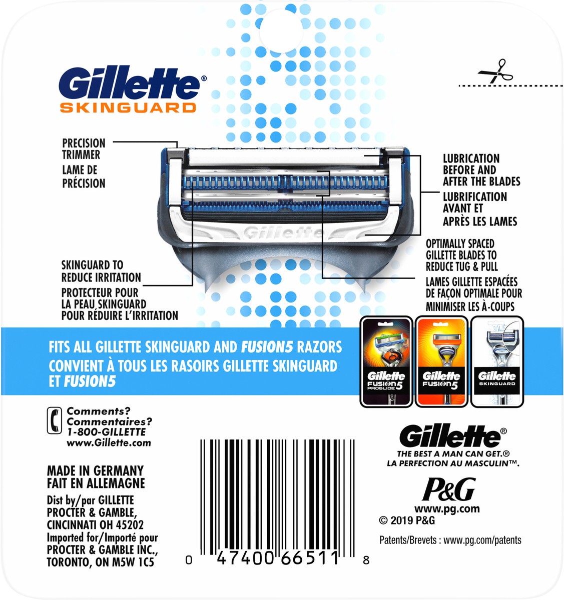 slide 2 of 3, Gillette Skinguard Cartridges, 8 ct