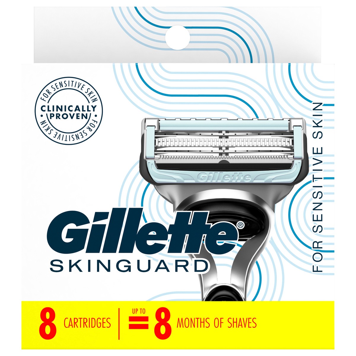 slide 1 of 3, Gillette Skinguard Cartridges, 8 ct