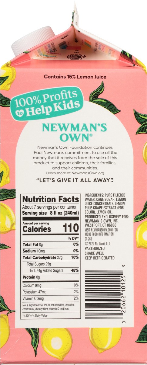 slide 8 of 9, Newman's Own Pink Pink Lemonade 59 fl oz, 