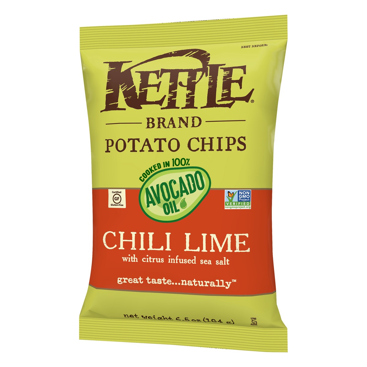 slide 3 of 5, Kettle Brand Chili Lime Potato Chips 6.5 oz, 6.5 oz
