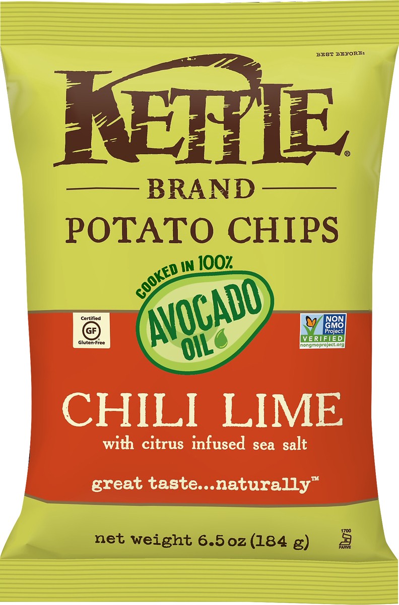 slide 4 of 5, Kettle Brand Chili Lime Potato Chips 6.5 oz, 6.5 oz
