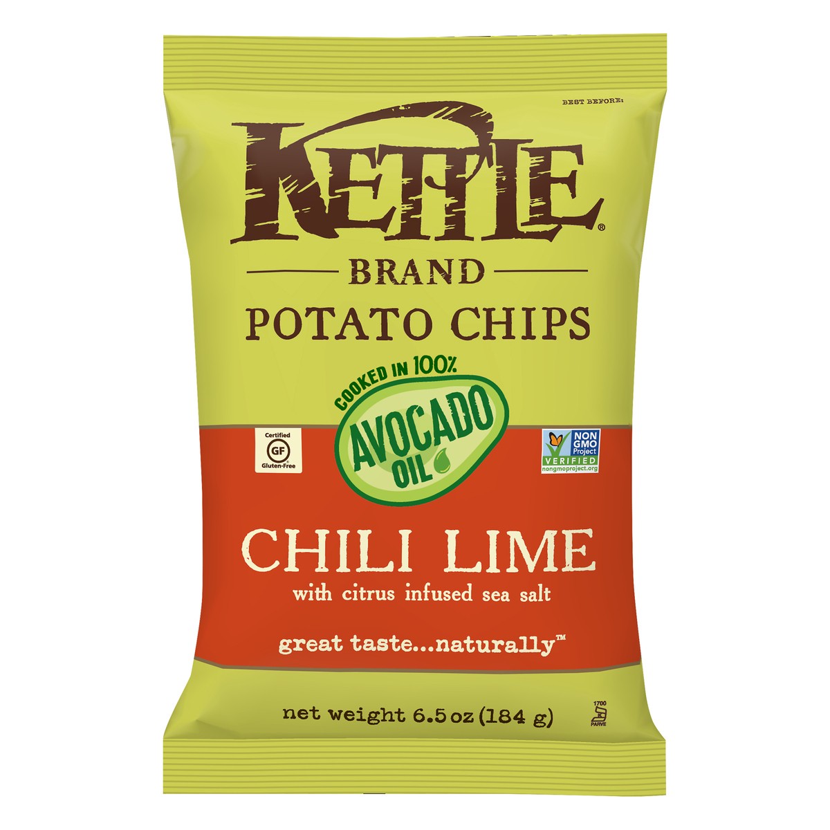 slide 1 of 5, Kettle Brand Chili Lime Potato Chips 6.5 oz, 6.5 oz