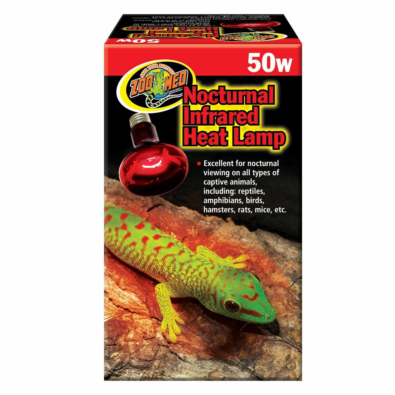 slide 1 of 1, Zoo Med Nocturnal Infrared Heat Lamp, 50 Watts, 1 ct