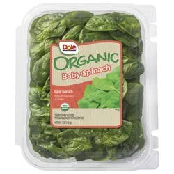 Dole Organic Baby Spinach Clamshell 5 oz