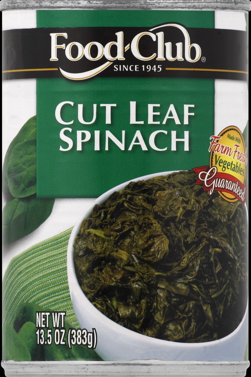 slide 5 of 6, Food Club Chopped Spinach, 13.5 oz