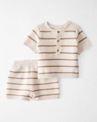 Littleplanet Baby 2-Piece Organic Cotton Sweater Knit Set Tan 24M
