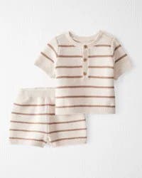 Littleplanet Baby 2-Piece Organic Cotton Sweater Knit Set Tan 24M