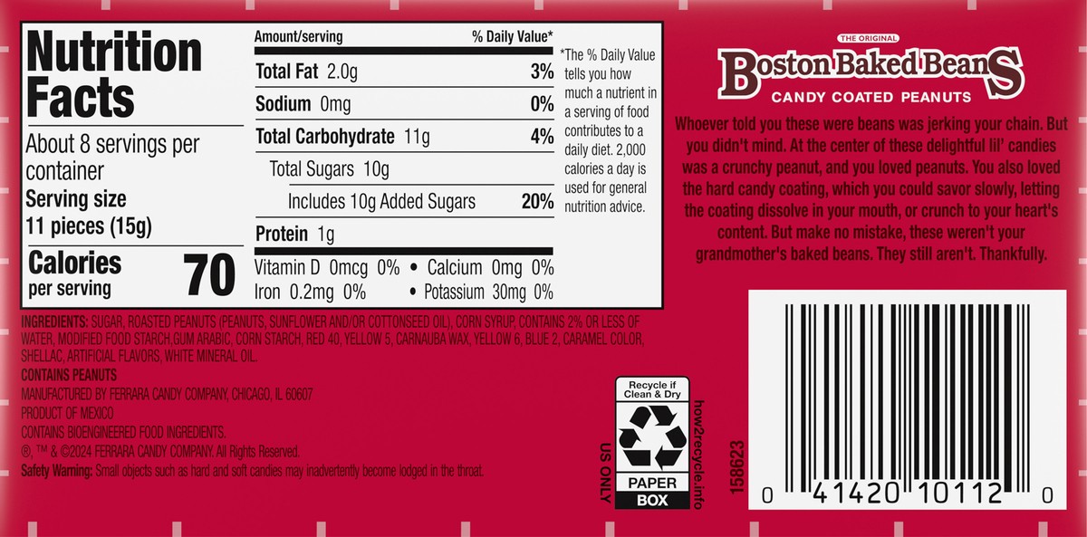slide 7 of 9, Boston Baked Beans 10112 158623 The Original Candy Coated Peanuts 4.3 oz, 4.3 oz