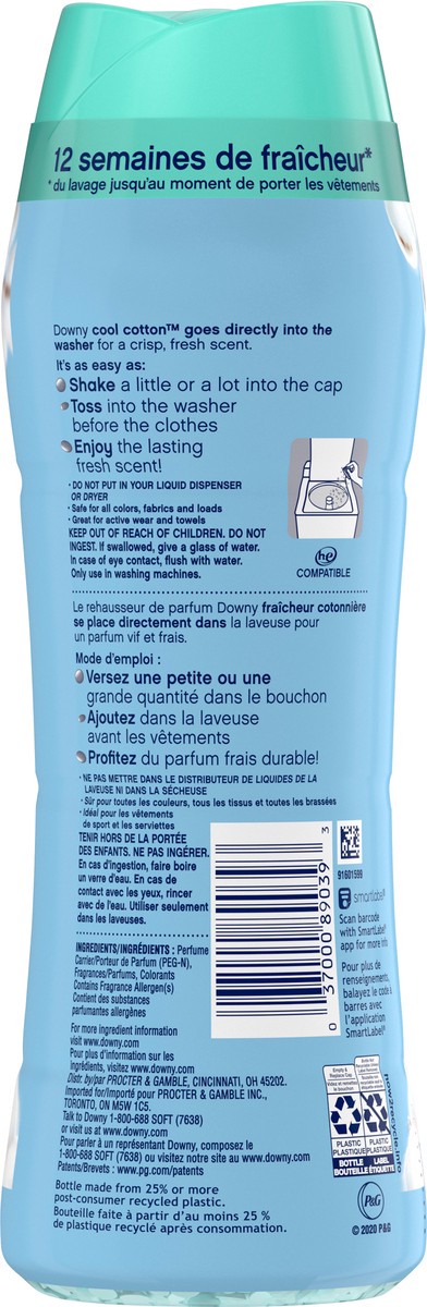 slide 2 of 3, Downy In-wash Scent Booster Beads Cool Cotton Scent, 8.6 oz