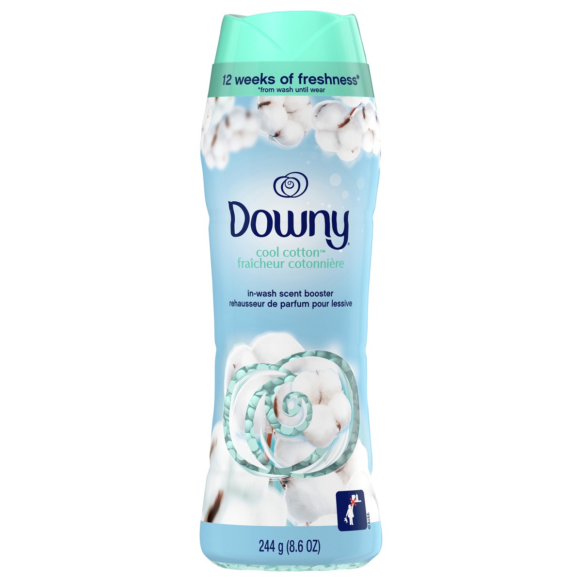 slide 1 of 3, Downy In-wash Scent Booster Beads Cool Cotton Scent, 8.6 oz