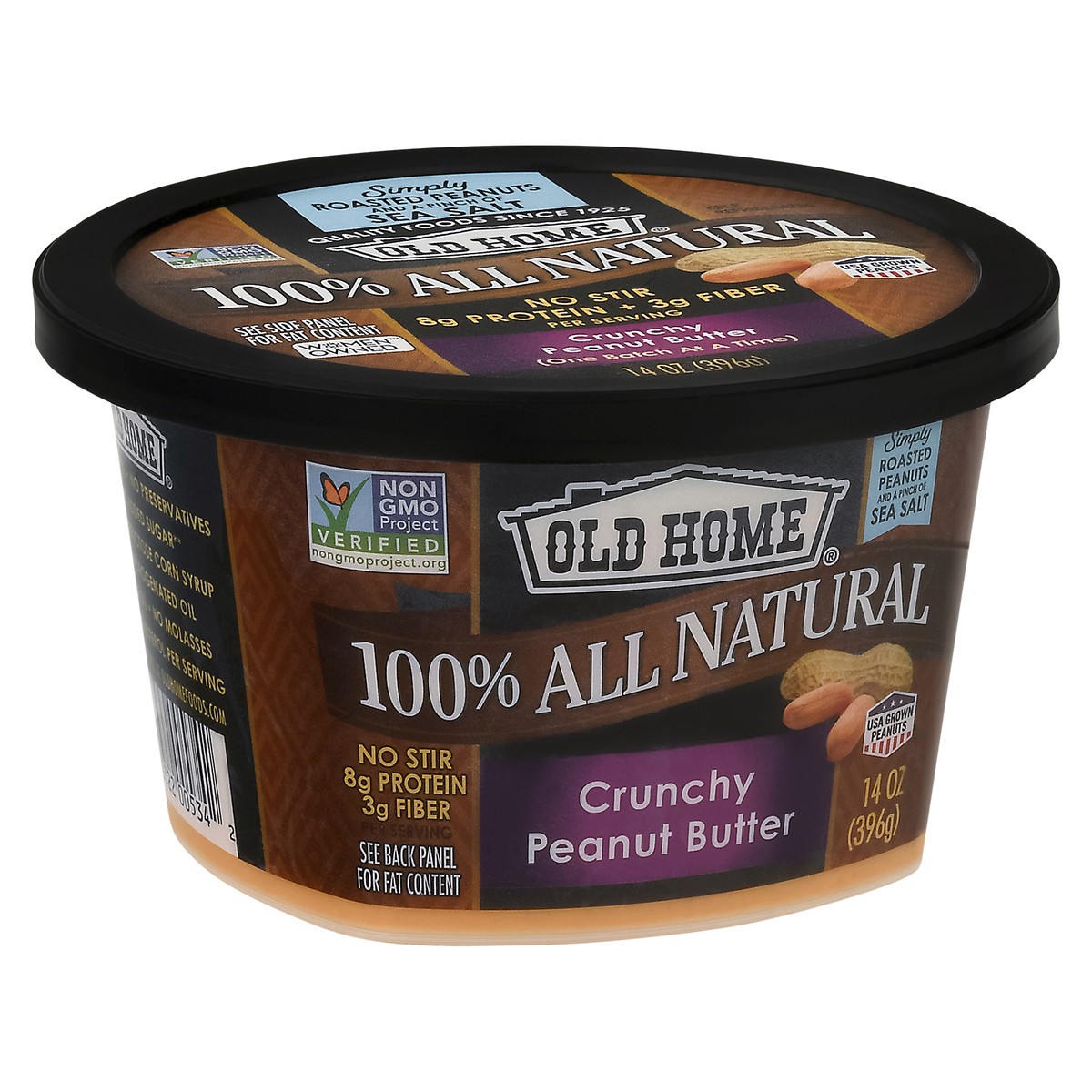 slide 4 of 9, Old Home Crunchy Peanut Butter 14 oz, 14 oz