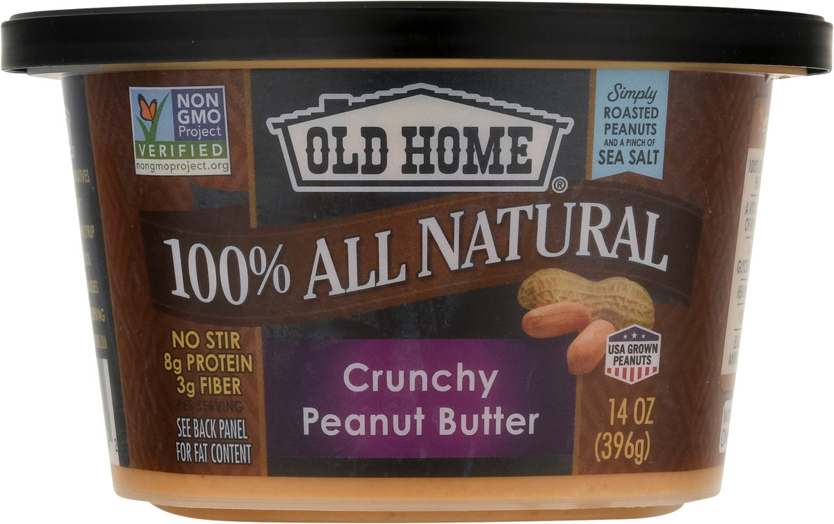 slide 2 of 9, Old Home Crunchy Peanut Butter 14 oz, 14 oz