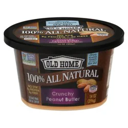 Old Home 100% All Natural Crunchy Peanut Butter Refrigerated - 14 oz
