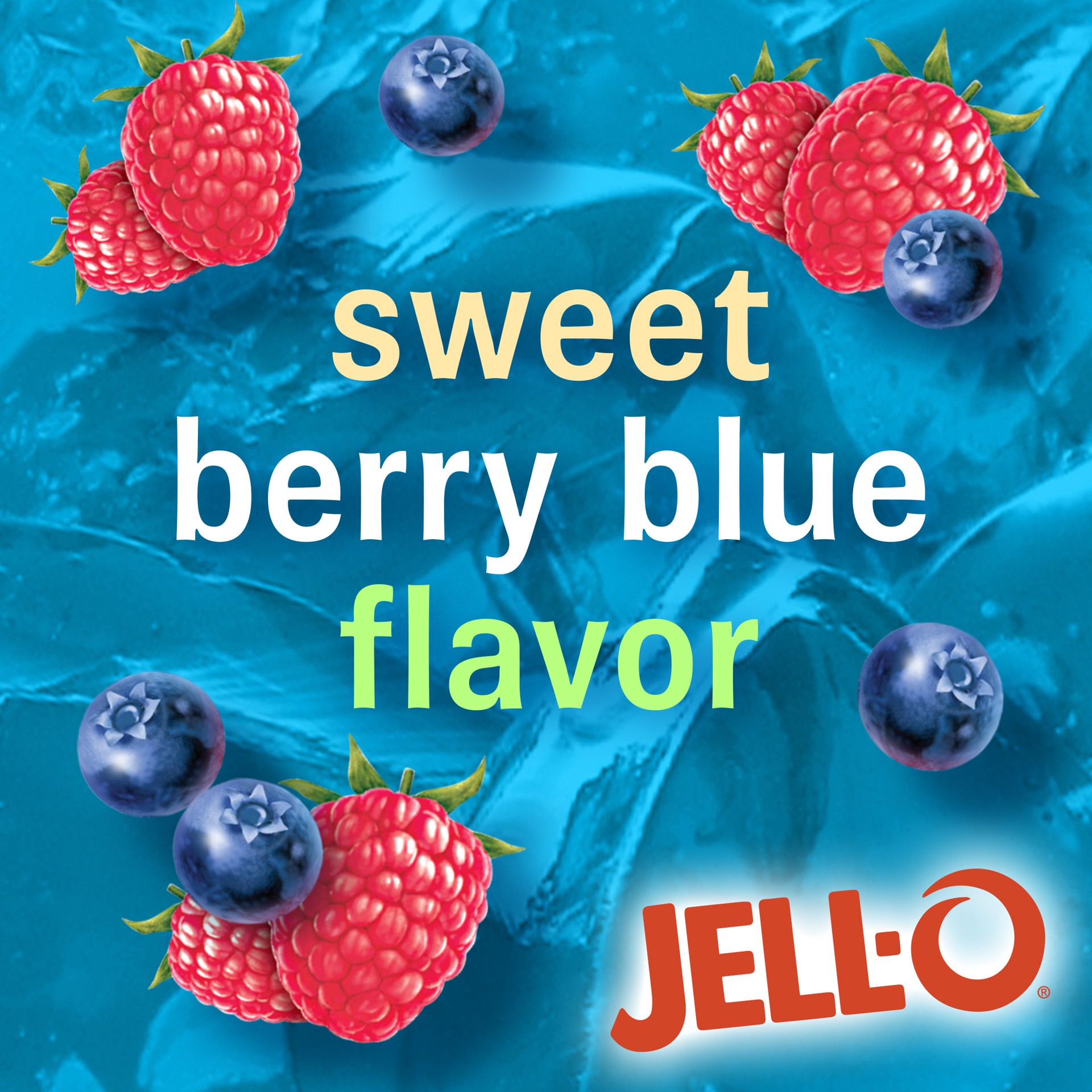 slide 4 of 5, Jell-O Berry Blue Artificially Flavored Gelatin Dessert Mix, 3 oz Box, 3 oz