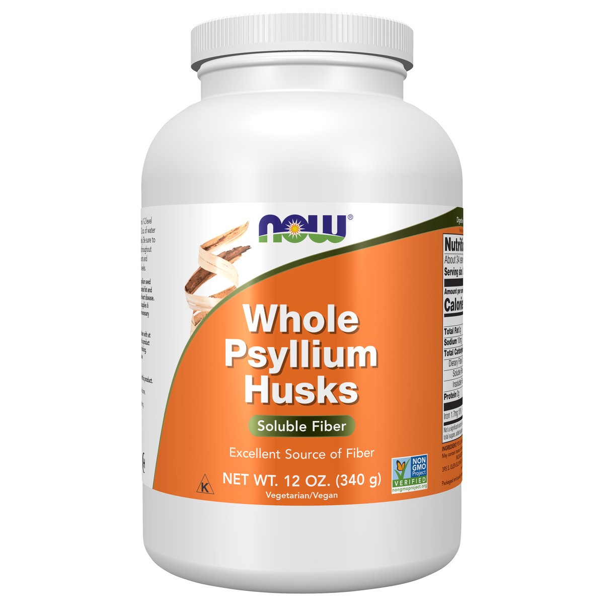 slide 1 of 9, NOW Psyllium Husks, Whole - 12 oz, 12 oz