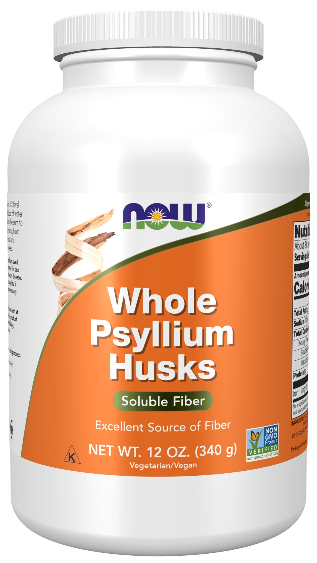 slide 1 of 9, NOW Psyllium Husks, Whole - 12 oz, 12 oz