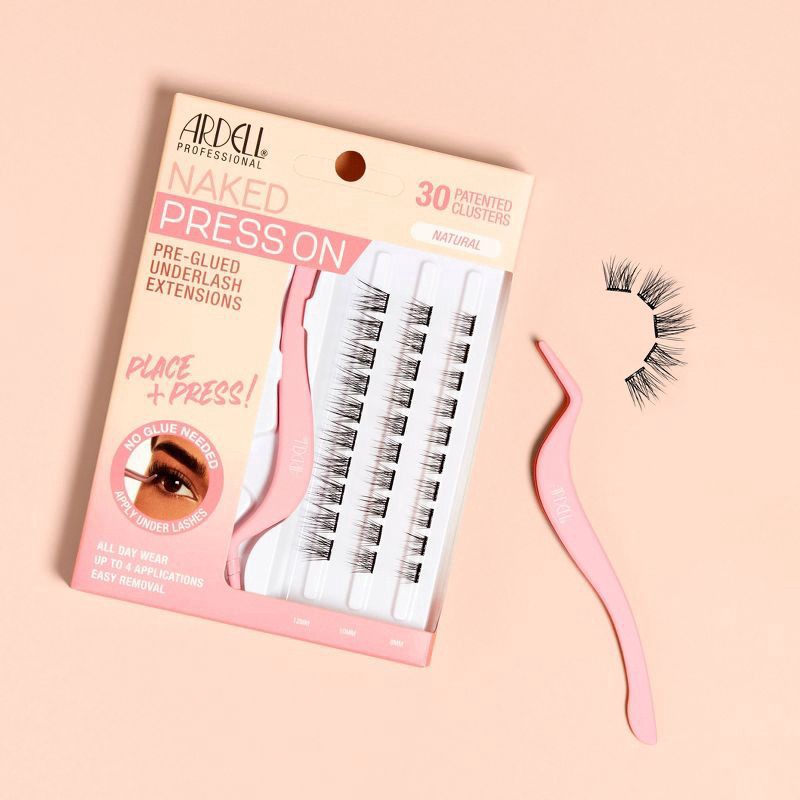 slide 4 of 5, Ardell Naked Natural Press On Pre-Glued Underlash Extensions 30 Each, 30 ct