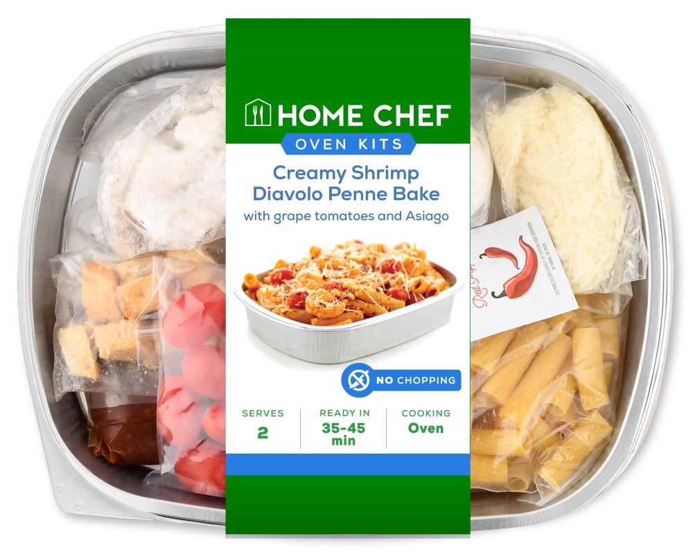 slide 2 of 2, Home Chef Oven-Ready Creamy Shrimp Diavalo Rigatoni Bake, 31 oz