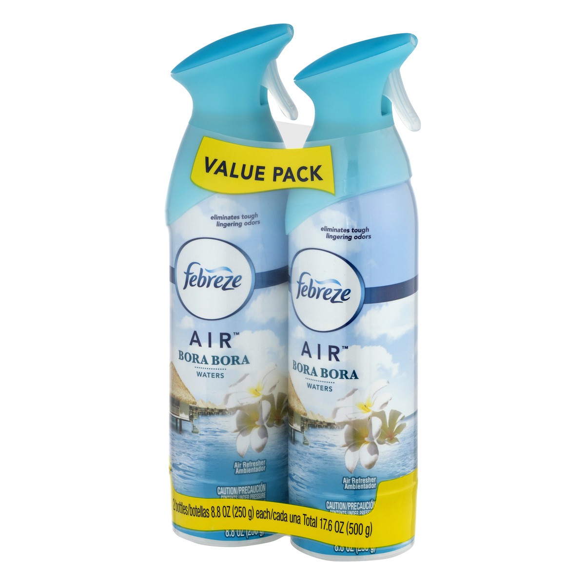 slide 9 of 12, Febreze Air Freshener Spray, Odor-Fighting Room Spray, Bora Bora Waters Scent, 8.8oz, 2 Count, 8.8 oz