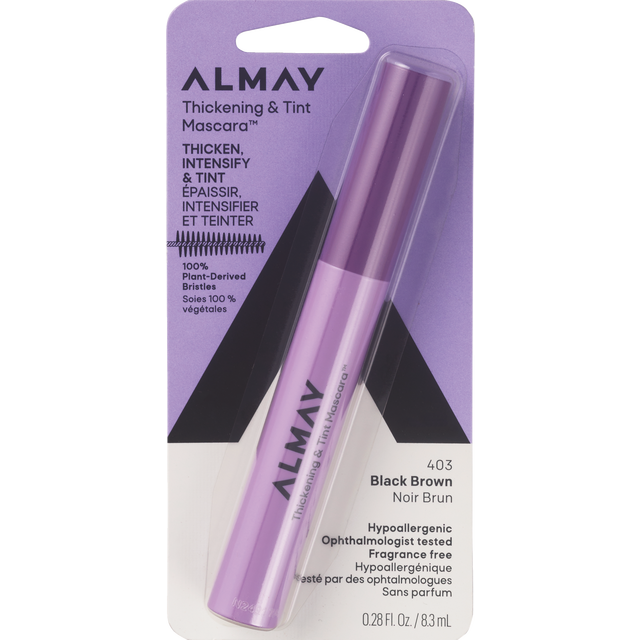 slide 1 of 1, Almay Thick & Tint Mascara-Black Brown, 0.28 oz
