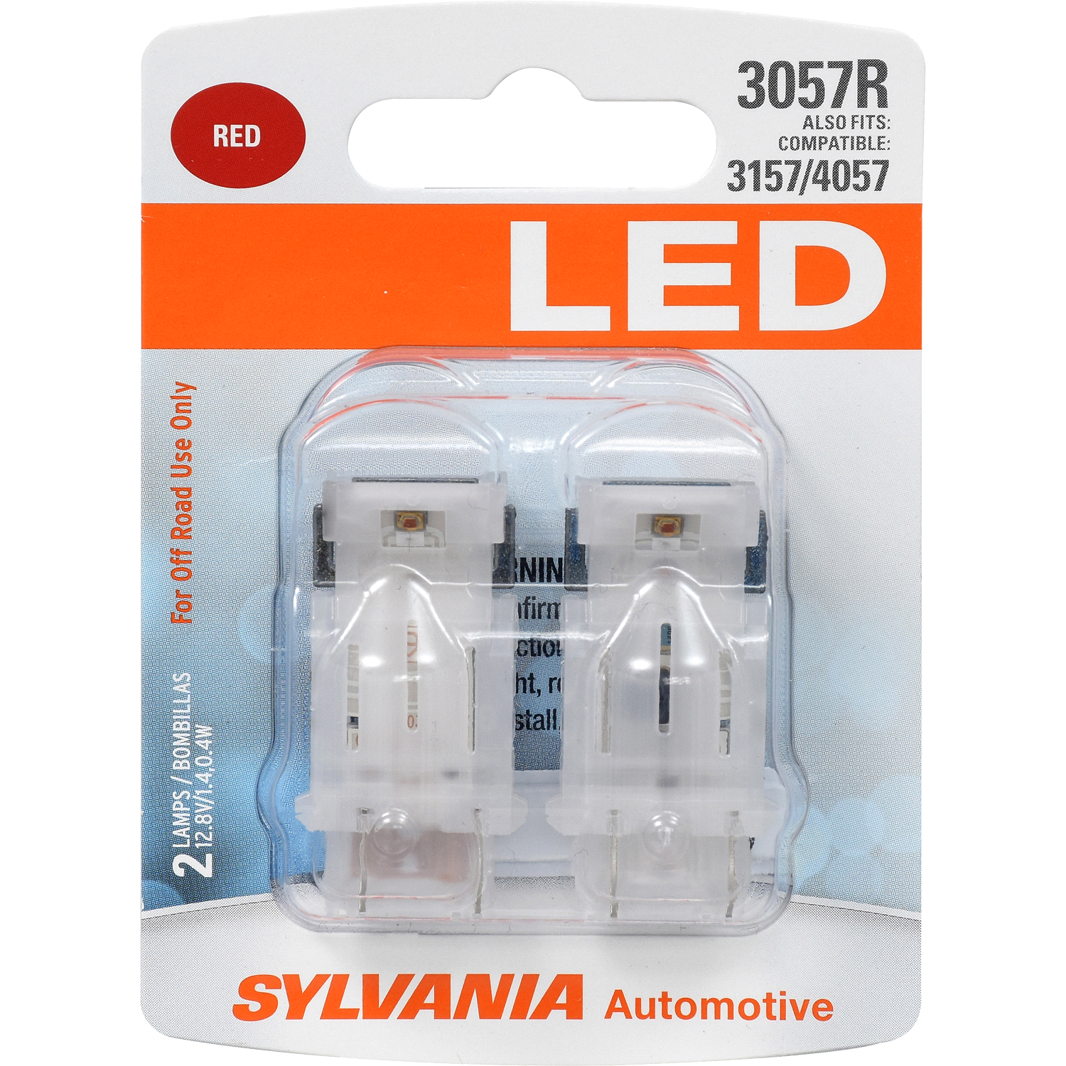 slide 1 of 1, Sylvania Led Mini 3057R Lightbulb, 2 ct