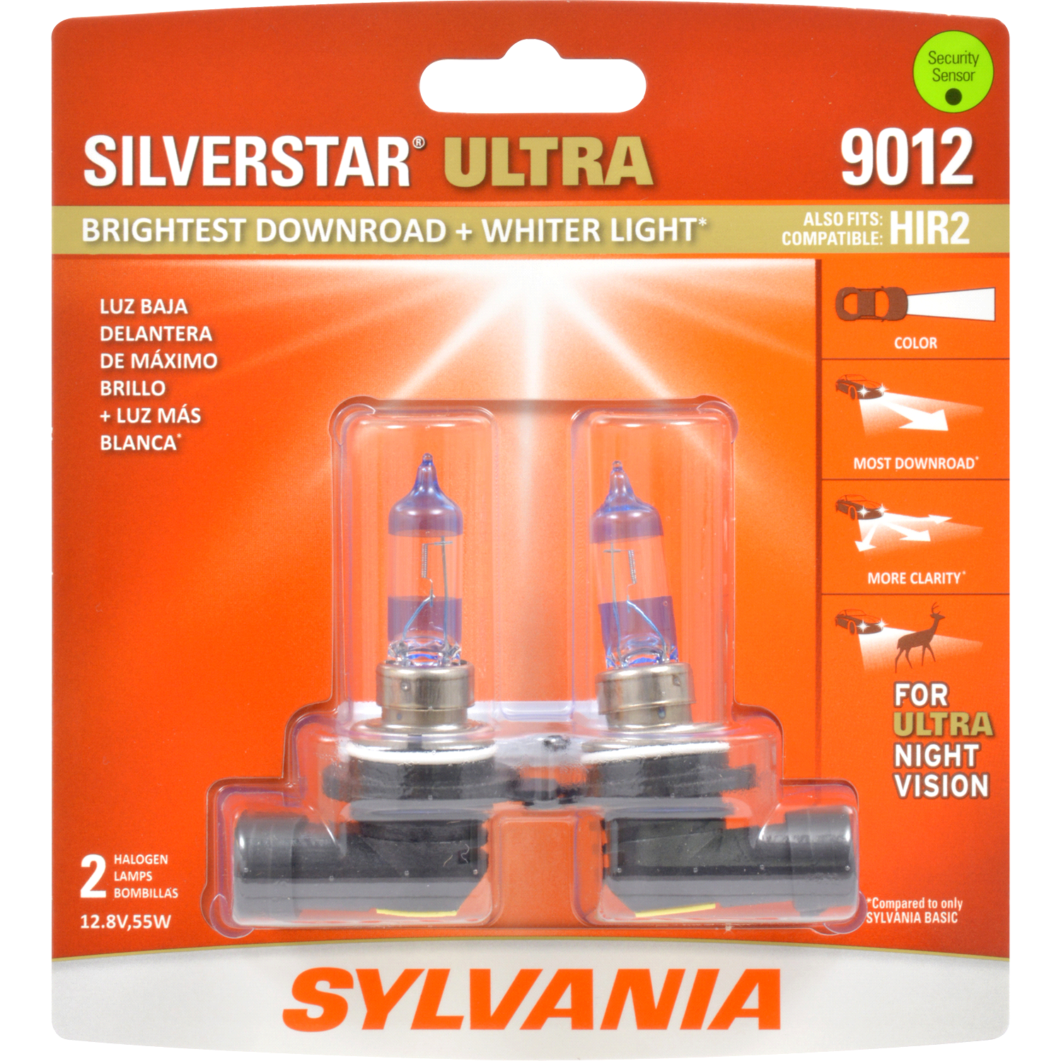 slide 1 of 1, Sylvania Silverstar Ultra Headlight 9012, 2 ct