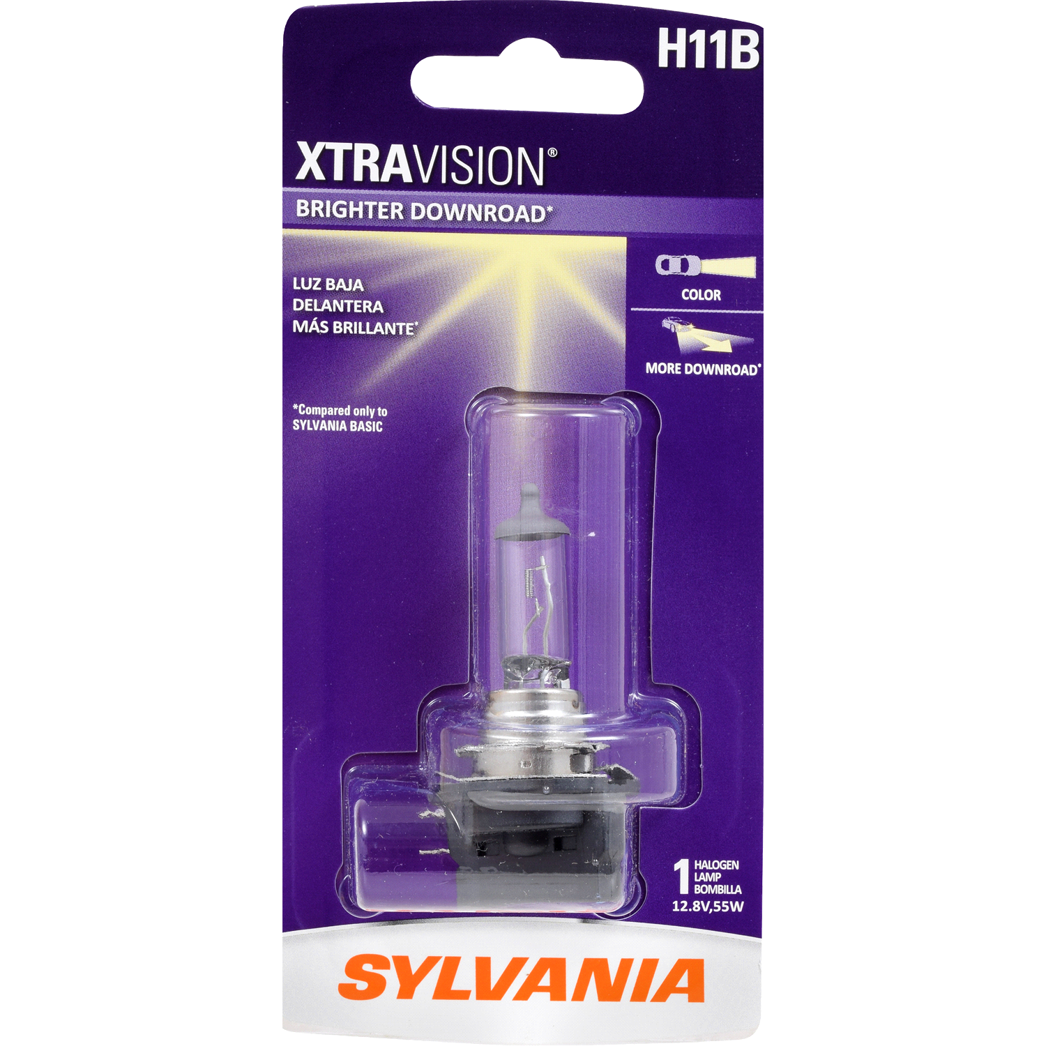 slide 1 of 1, Sylvania Xtravision H11B Headlight Lightbulb, 1 ct