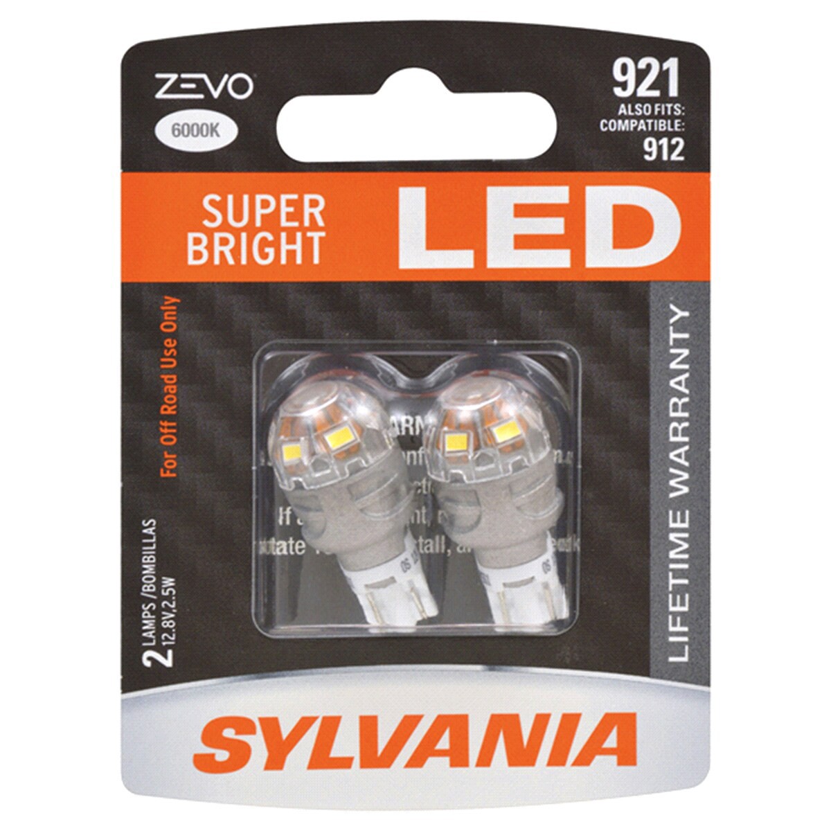 slide 1 of 1, Sylvania 921 Zevo Led, 2 ct