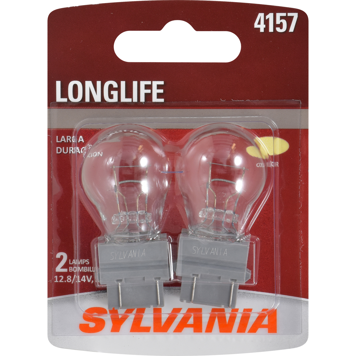 slide 1 of 1, Sylvania Long Life Mini 4157Ll, 2 ct