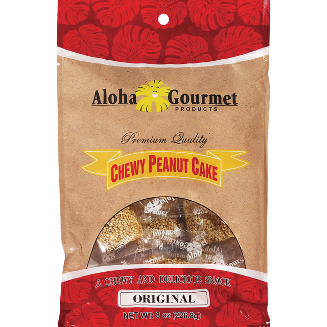 slide 1 of 3, Aloha Gourmet Chewy Peanut Cake 11.4 oz, 11.4 oz