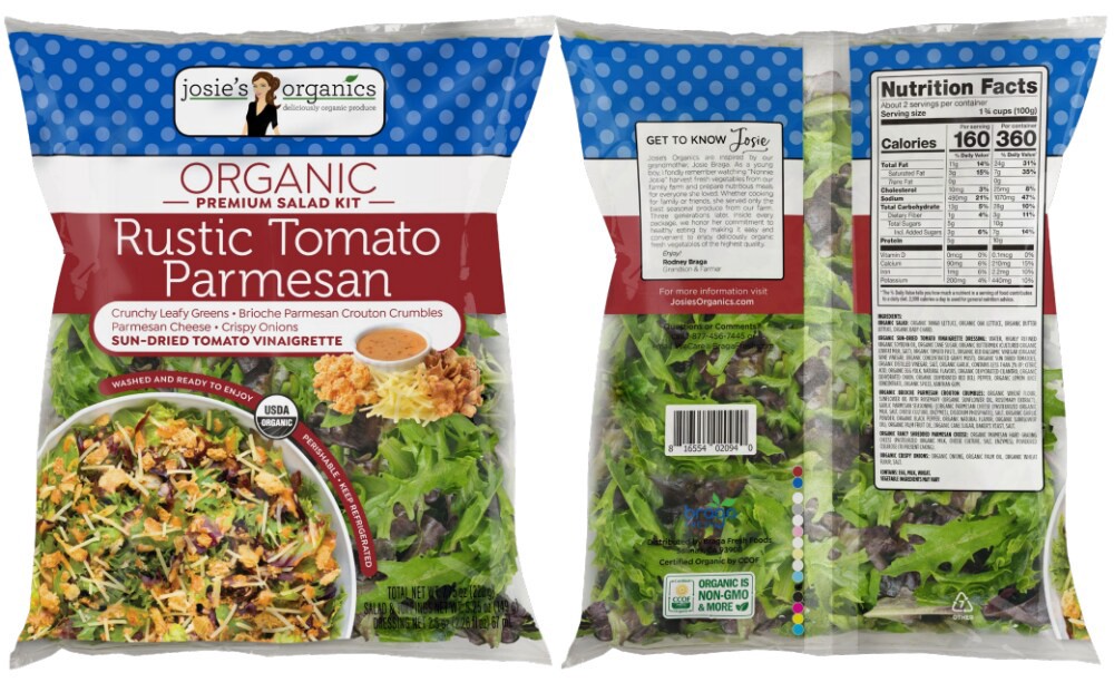 slide 1 of 1, josie's organics Premium Salad Kit - Rustic Tomato Parmesan, 1 ct