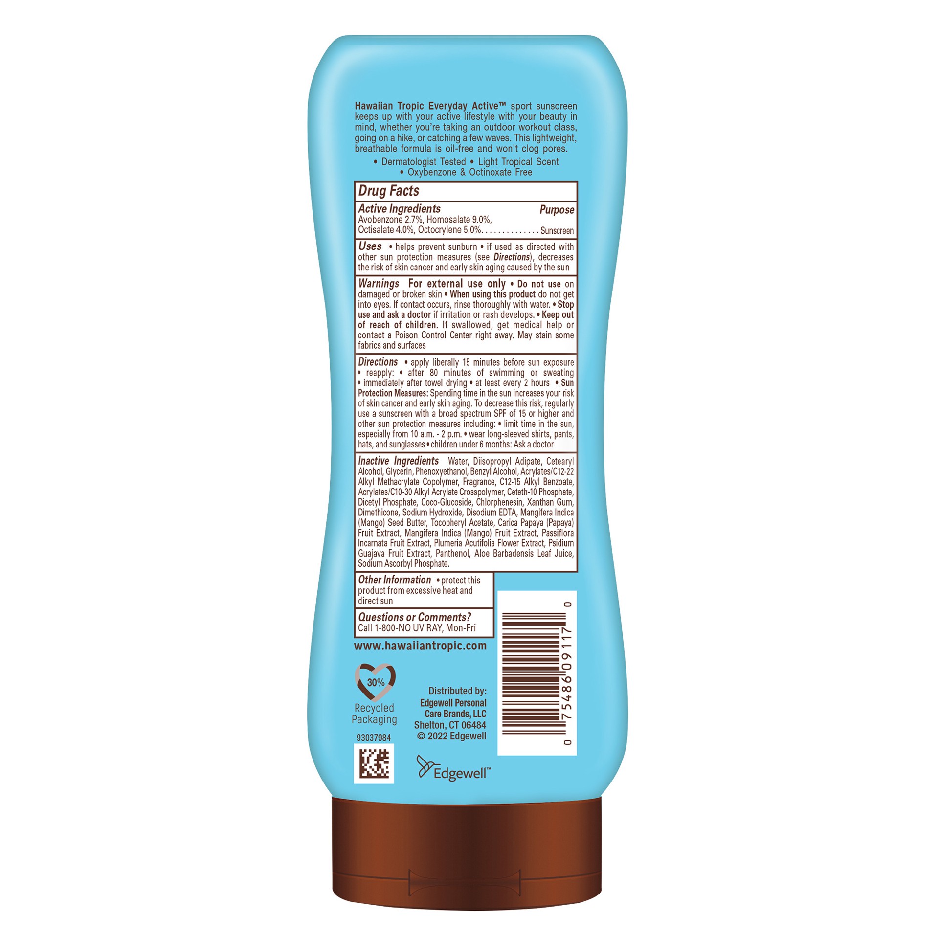 slide 4 of 6, Hawaiian Tropic Everyday Active Broad Spectrum Sunscreen Lotion, SPF 50 - 8 Fluid Ounce, 8 fl oz