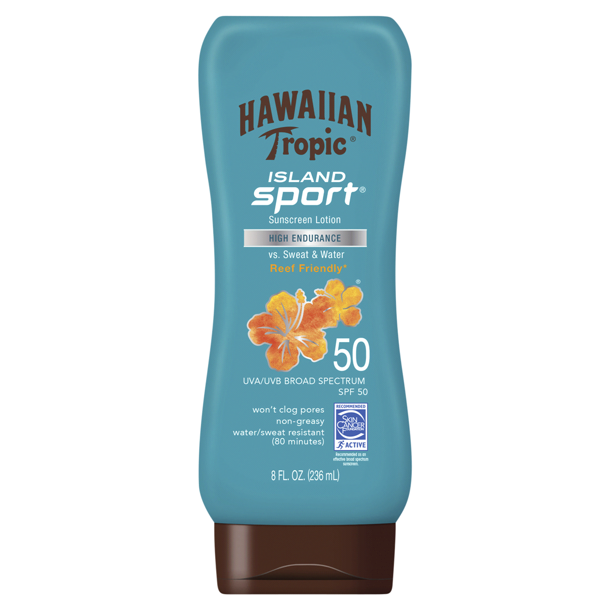 slide 1 of 1, Hawaiian Tropic Island Sport Sunscreen Lotion Spf 50, 8 oz