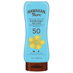 Hawaiian Tropic Everyday Active Broad Spectrum Sunscreen Lotion, SPF 50 - 8 Fluid Ounce