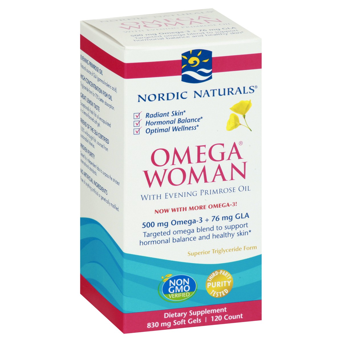 slide 9 of 9, Nordic Naturals With Evening Primrose Oil 830 mg Soft Gels Omega Woman 120 ea, 120 ct