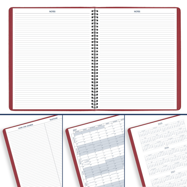 slide 4 of 10, AT-A-GLANCE® 2026 15-Month Monthly Planner, Red, Large, 9"" x 11"", 1 ct