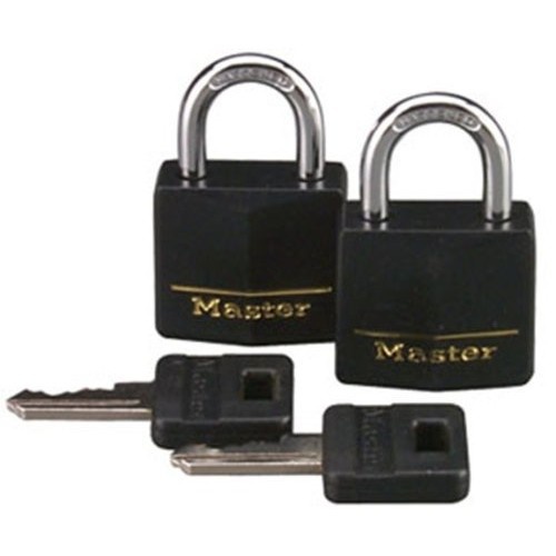 Master Lock 2pk 30mm Key Lock Black : Target