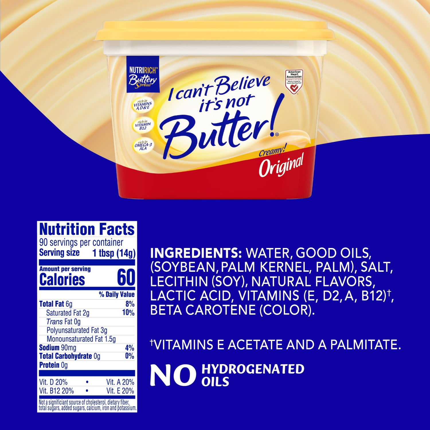 slide 7 of 7, I Can't Believe It's Not Butter! I Can’t Believe It’s Not Butter! Original Spread 45 oz, 45 oz