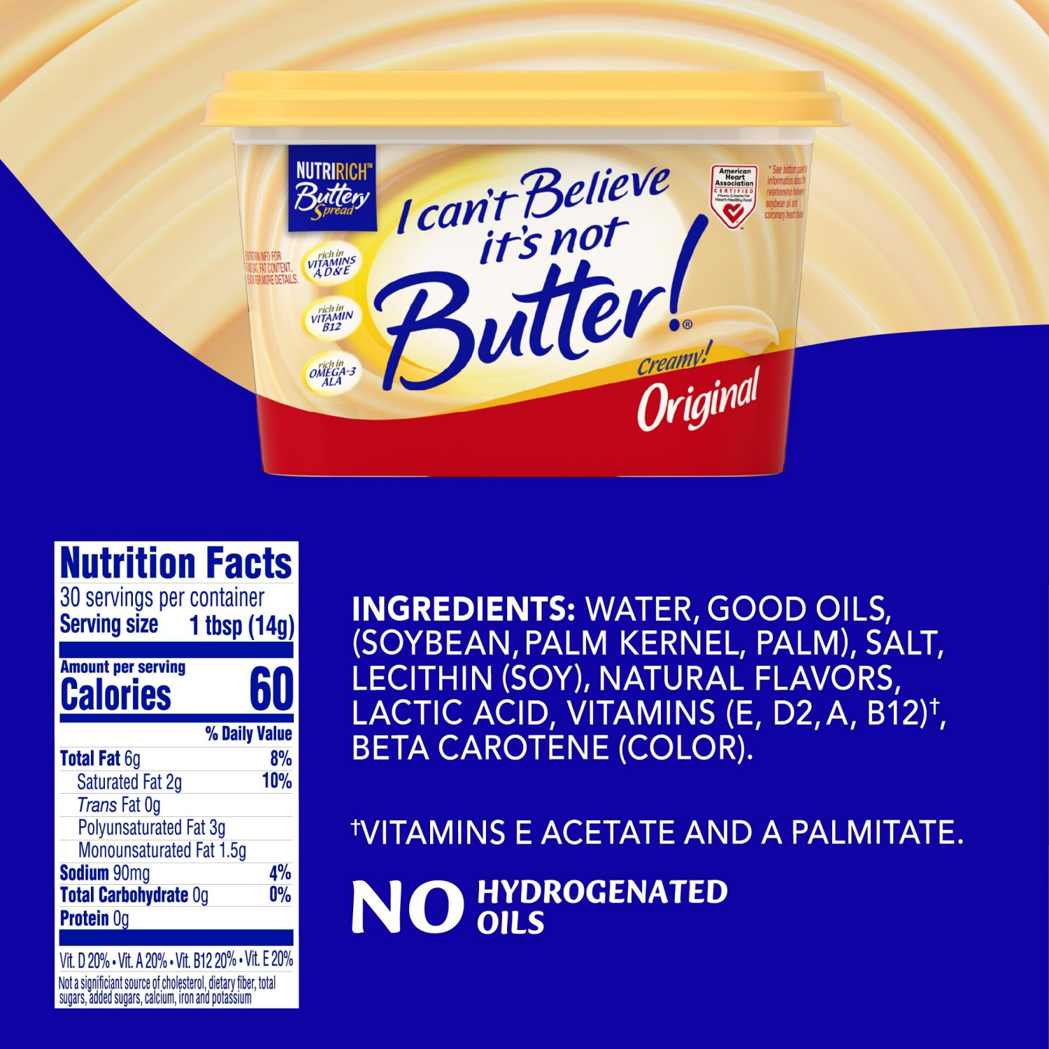slide 8 of 8, I Can't Believe It's Not Butter! I Can’t Believe It’s Not Butter! Original Spread 15 oz, 15 oz