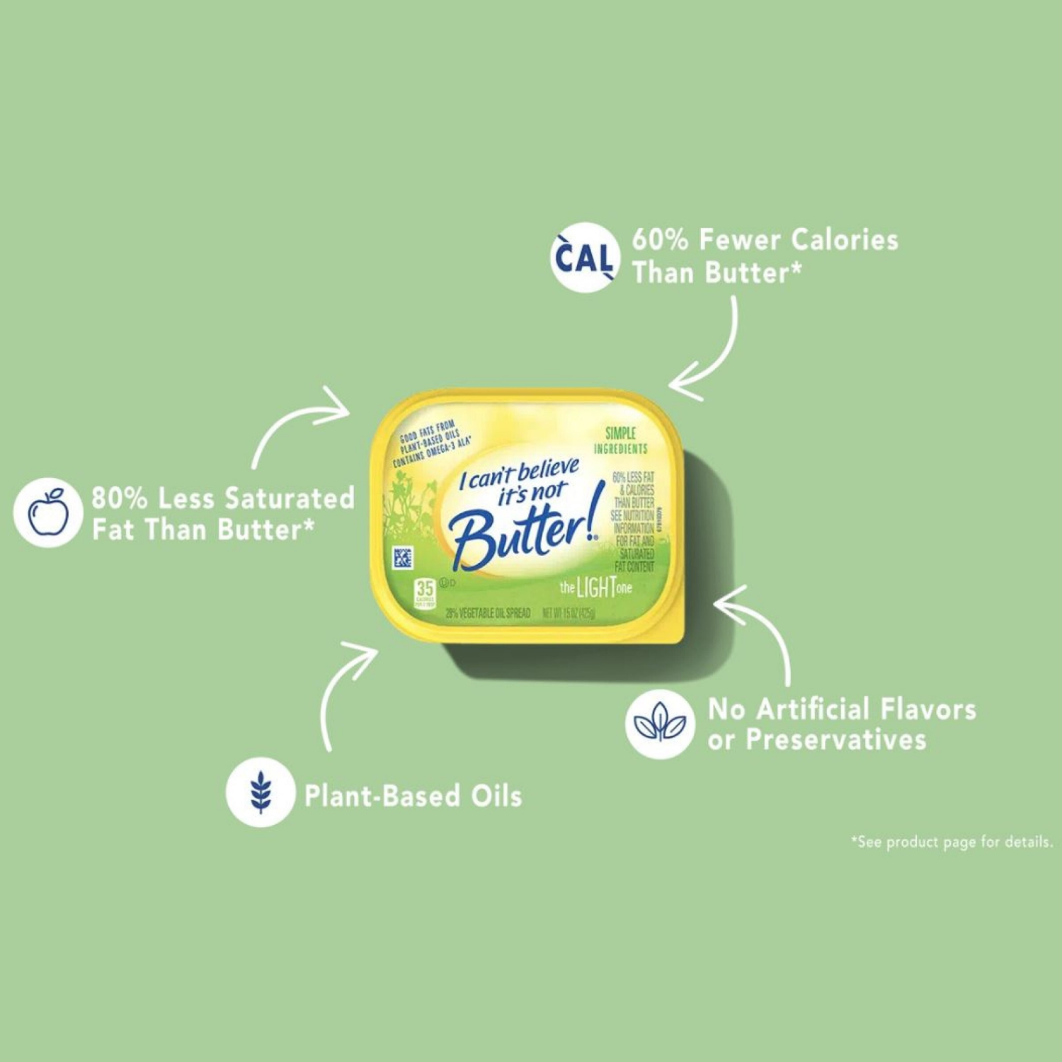 slide 2 of 7, I Can't Believe It's Not Butter! I Can’t Believe It’s Not Butter! Light Spread 15 oz, 15 oz