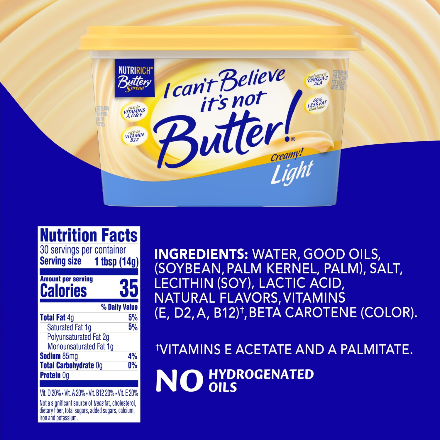 slide 7 of 7, I Can't Believe It's Not Butter! I Can’t Believe It’s Not Butter! Light Spread 15 oz, 15 oz