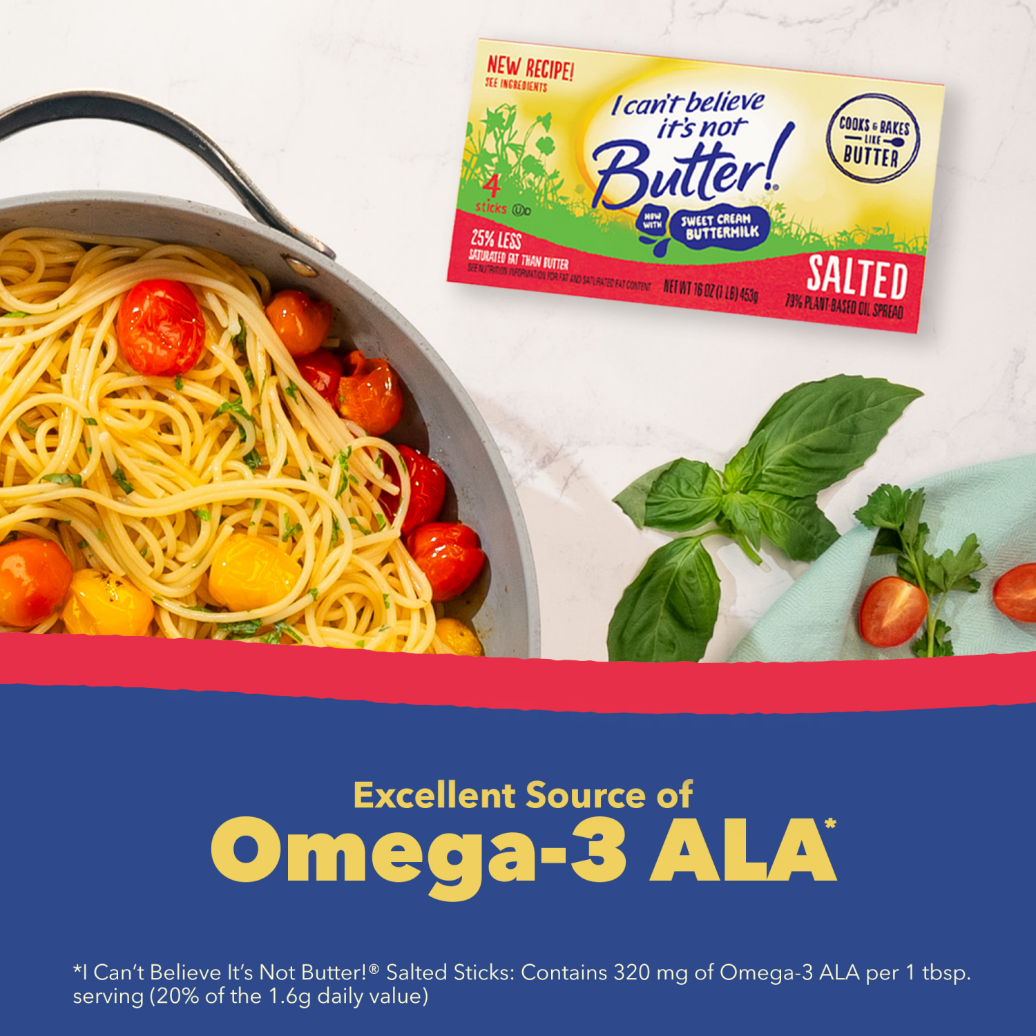 slide 7 of 7, I Can't Believe It's Not Butter! Salted Sticks with Sweet Cream Buttermilk 16 oz, 4 ct