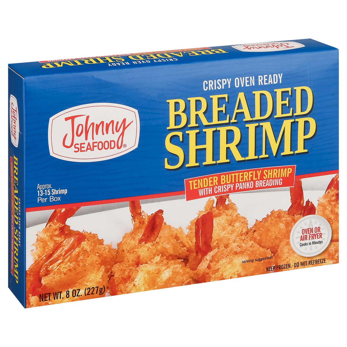 slide 8 of 9, Johnny Seafood Breaded Shrimp 8 oz, 8 oz