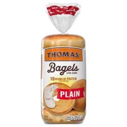 Thomas' Plain Bagels, 6 count, 20 oz