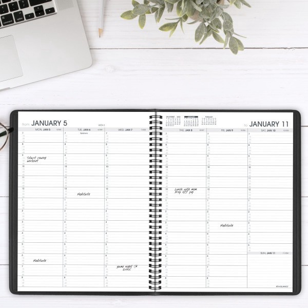 slide 6 of 10, AT-A-GLANCE® 2026 Weekly Appointment Book Planner, Black, Large, 8 1/4"" x 11"", 1 ct