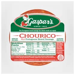 Gaspar's Gluten Free Hot Chourico Sausage Slices