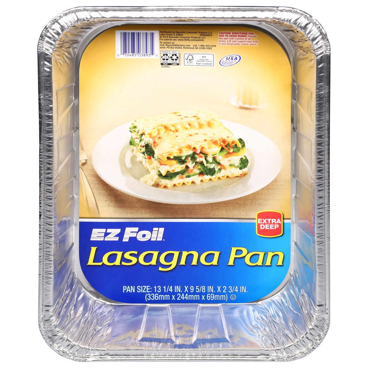 slide 1 of 9, EZ Foil Extra Deep Lasagna Pan 1 ea, 1 ct