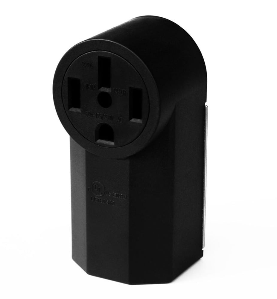 slide 1 of 6, Utilitech 50 -Amp 125/250-volt Industrial Round Range power outlet , Black, 1 ct