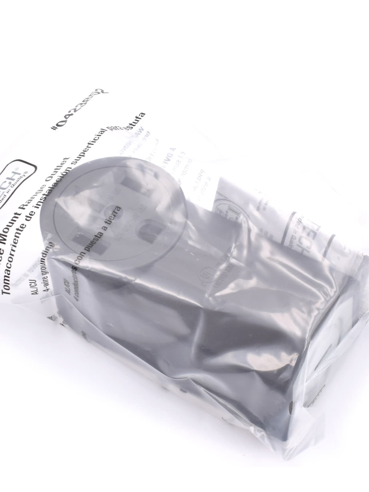 slide 6 of 6, Utilitech 50 -Amp 125/250-volt Industrial Round Range power outlet , Black, 1 ct